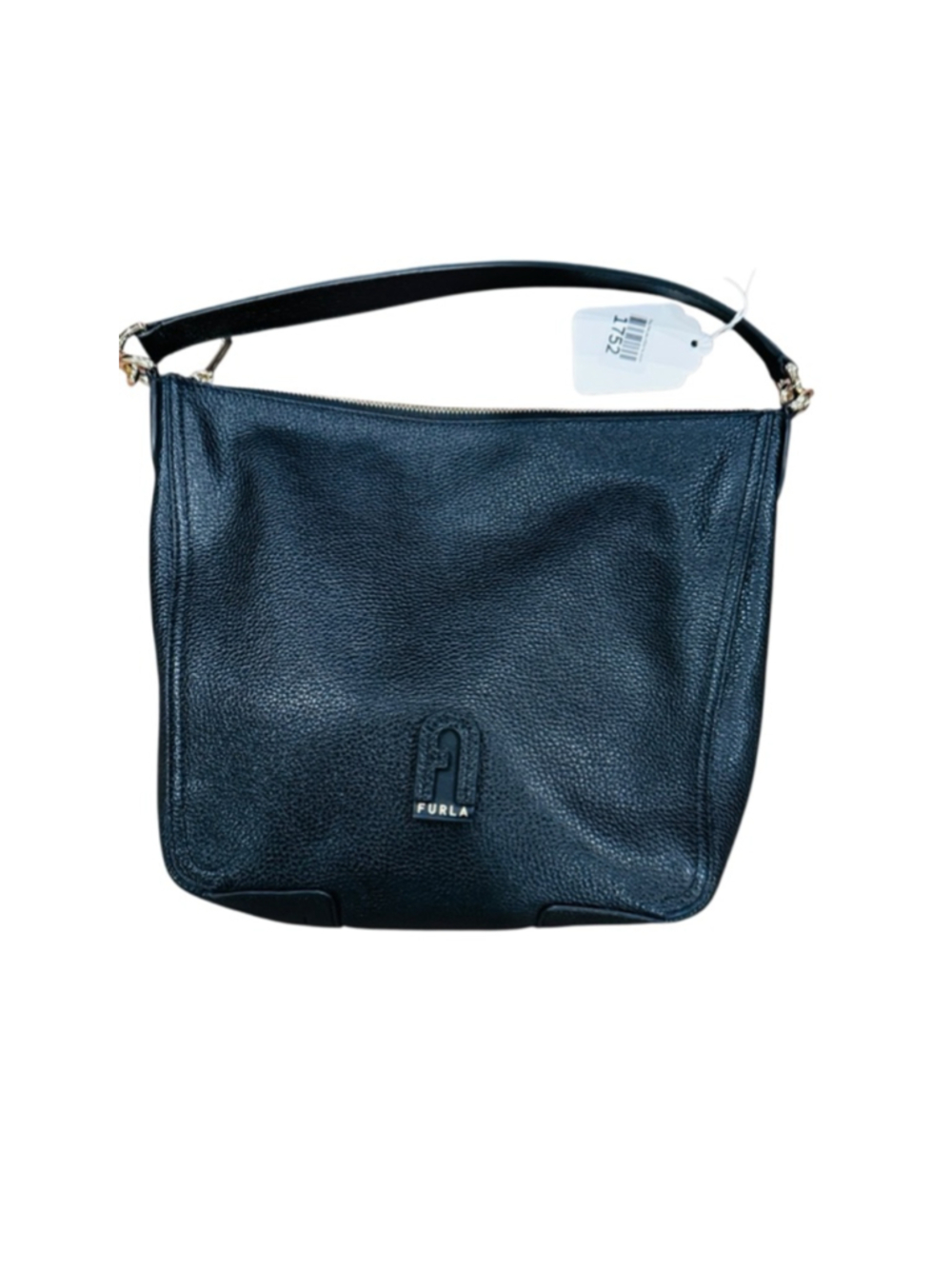 Women's Furla Black Leather Shoulder Bag One Size Gold Hardware